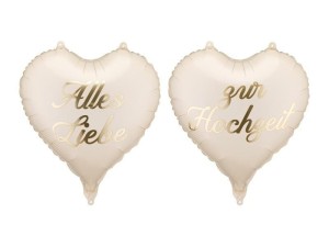 BALONY FOLIOWE SERCA ALLES LIEBE ZUR HOCHZEIT 45CM