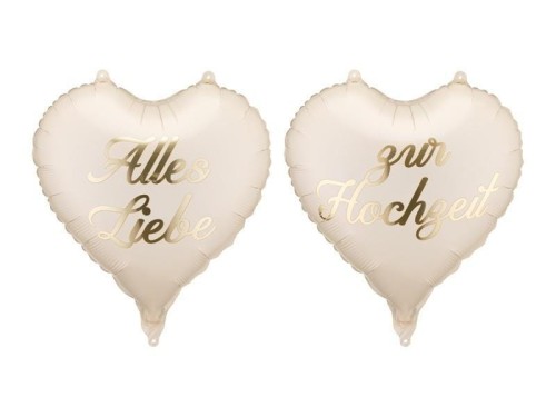 Balony foliowe serca Alles Liebe zur Hochzeit 45cm