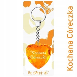 BRELOK SERCE KOCHANA CÓRECZKA, BE-HAPPY GIFTS