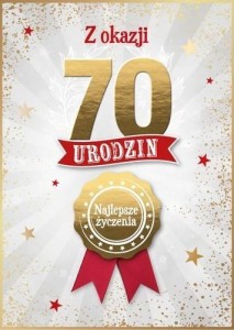 KARNET URODZINY 70