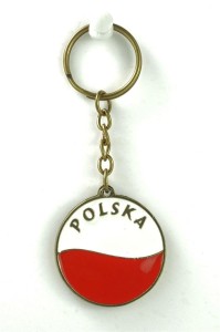 BRELOK METALOWY DWUSTRONNY ORZEŁ - FLAGA ABINO