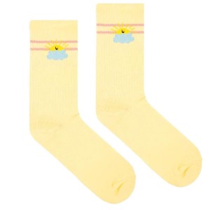 SKARPETKI BAWEŁNA ORG. SPORTOWE SŁOŃCE ŻÓŁTE 36-41