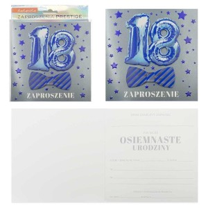ZAPROSZENIE URODZINY 18 5SZT