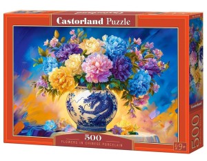 PUZZLE 500 FLOWERS IN CHINESE PORCELAIN CASTOR