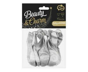 BALONY BEAUTY&CHARM METALIKI SREBRNE 10SZT
