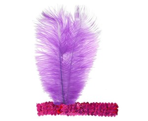 OPASKA Z PIÓREM RETRO MAGENTA