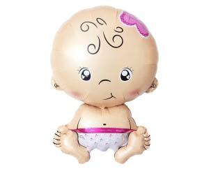 BALON FOLIOWY BABY GIRL 37X55CM