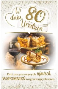 KARTKA OKOLICZNOŚCIOWA URODZINY 80