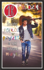 KARTKA OKOLICZNOŚCIOWA URODZINY 18 CHŁOPAK
