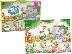 PUZZLE 100 SZKOŁA DLA ZWIERZĄT, LEANTOYS