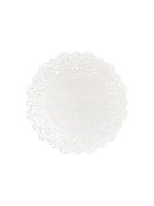 SERWETKI DEKORACYJNE BIAŁE FSC ŚR. 20CM 12SZT