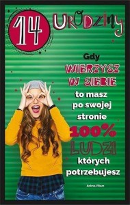 KARTKA OKOLICZNOŚCIOWA URODZINY 14 U100