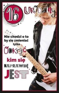 KARTKA OKOLICZNOŚCIOWA URODZINY 16 U94
