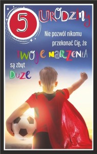 KARTKA OKOLICZNOŚCIOWA URODZINY 5 CHŁOPIEC
