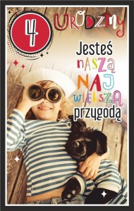 KARTKA OKOLICZNOŚCIOWA URODZINY 4 CHŁOPIEC