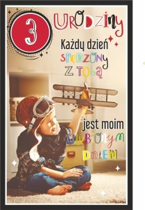 KARTKA OKOLICZNOŚCIOWA URODZINY 2 CHŁOPIEC