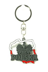 BRELOK METALOWY KONTUR POLSKI WERSJA 2 6CM, ABINO