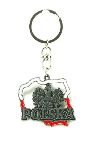 Brelok metalowy kontur Polski wersja 2 6cm, ABINO