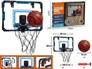 TABLICA DO KOSZYKÓWKI 39X28 CM + PIŁKA + POMPKA