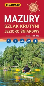 MAPA - MAZURY, SZLAK KRUTYNI, JEZIORO ŚNIARDWY