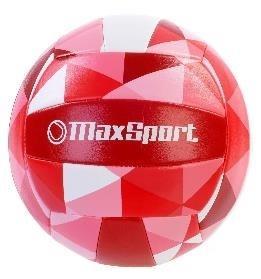 PIŁKA SIATKOWA MAX SPORT CZERWONO-RÓŻOWO-BIAŁA