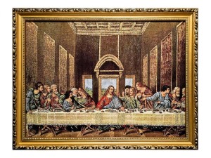 OBRAZ HAFTOWANY OSTATNIA WIECZERZA 32X42CM