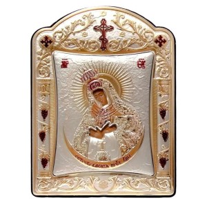 OBRAZ SREBRNY MATKA BOŻA OSTROBRAMSKA 15,5/11,5CM