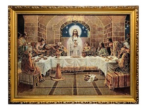 OBRAZ HAFTOWANY OSTATNIA WIECZERZA 32X42CM