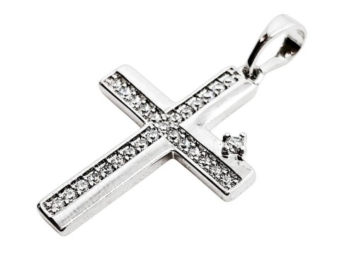 Zawieszka Krzyżyk Posrebrzany 26x18mm