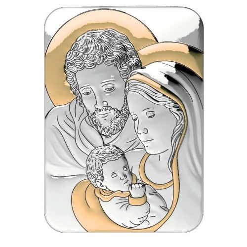 Obraz srebrny Św. Rodzina 15/10,5cm