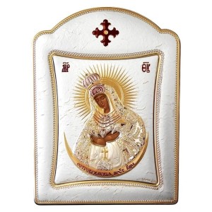 OBRAZ SREBRNY MATKA BOŻA OSTROBRAMSKA 15,5/11,5CM