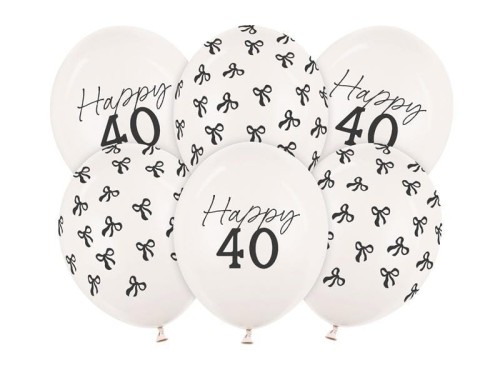 Balony 40 Pastel Off-white 30cm 6szt