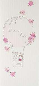 KARNET ŚLUB DL S15 - RÓŻOWY BALON