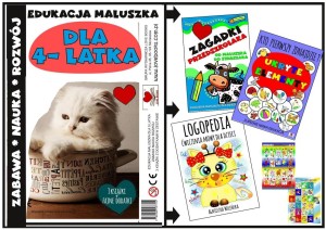 EDUKACJA MALUSZKA - ZESTAW KSIĄŻEK DLA 4 LATKA