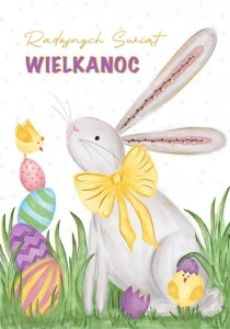 KARNET B6 WIELKANOC ZAJĄCZEK