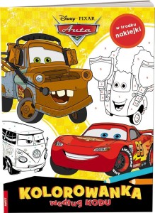 DISNEY PIXAR. AUTA. KOLOROWANKA WEDŁUG KODU