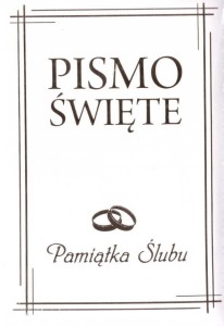 PISMO ŚWIĘTE W ETUI BIAŁE PAMIĄTKA ŚLUBU
