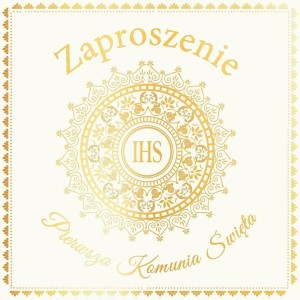 ZAPROSZENIE KW - KOMUNIA HOSTIA BIAŁA 5SZT