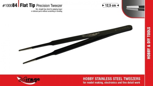 Pęseta z płaskimi końcówkami 12,5cm