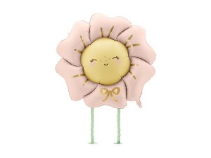 BALON FOLIOWY KWIATEK RÓŻOWY 104X104CM