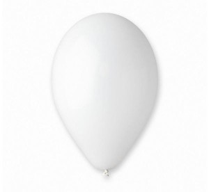 BALONY PASTELOWE BIAŁE 25CM 50SZT