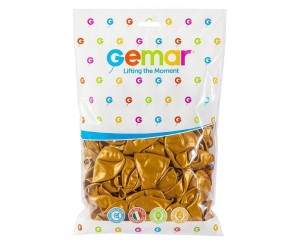 BALONY METALICZNE ZŁOTE 30CM 100SZT