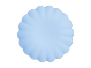 TALERZYKI PLASTIKOWE BŁĘKITNE 22 X 22CM 4SZT