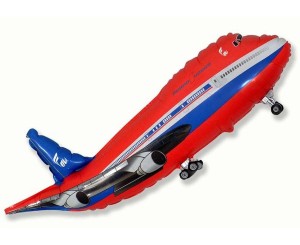 BALON FOLIOWY 61CM SAMOLOT CZERWONY