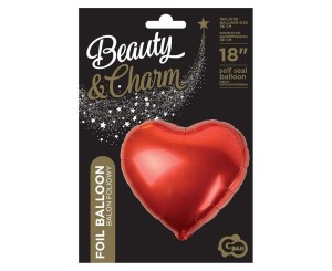 BALON FOLIOWY SERCE CZERWONE 18 CALI