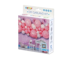 GIRLANDA BALONOWA DIY BABY PINK 65 BALONÓW + TAŚMA