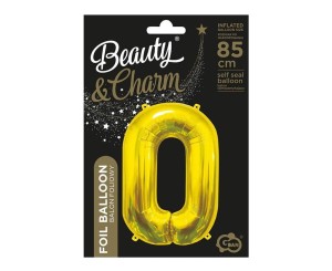 BALON FOLIOWY B&C 0 ZŁOTY 85CM