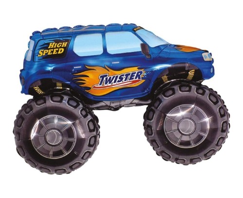 Balon foliowy 61cm Samochód Twister niebieski