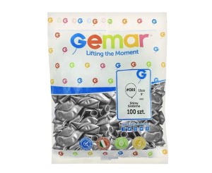 BALONY CHROMOWANE SREBRNE 13CM 100SZT