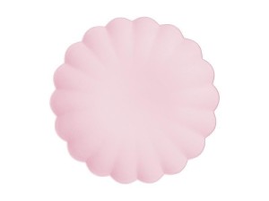 TALERZYKI PLASTIKOWE RÓŻOWE 22X22CM 4SZT